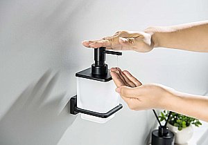 Диспенсер Aquatek Либра AQ4305MB стекло матовое/черный матовый купить в интернет-магазине сантехники Sanbest