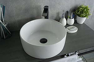 Раковина накладная Gid Esfera 40 N9011 51105 белая купить в интернет-магазине Sanbest