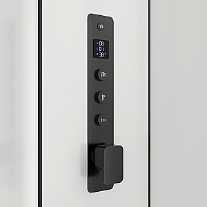 Душевая кабина Black&White Galaxy 90х90 8051GM с гидромассажем, стекло прозрачное/профиль оружейная сталь купить в интернет-магазине Sanbest