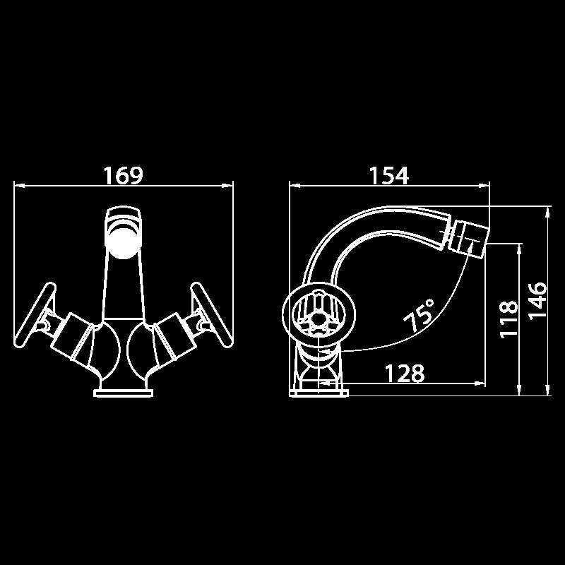 Смеситель для биде Elghansa New wave sigma 4907595 хром купить в интернет-магазине сантехники Sanbest