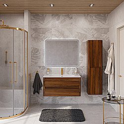 Тумба с раковиной Cezares RELAX 100 дуб карамельный для ванной в интернет-магазине Sanbest