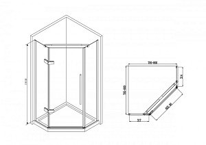 Душевой уголок ABBER Ewiges Wasser AG05080 купить в интернет-магазине Sanbest