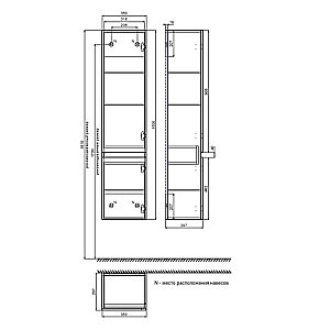 Пенал Iddis Zodiac ZOD35A0i97 белый матовый/светлое дерево для ванной в интернет-магазине сантехники Sanbest