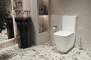 Унитаз-компакт Vincea Q-Line VT2-12T белый, с крышкой микролифт, с бачком, слив-торнадо купить в интернет-магазине Sanbest