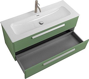 Тумба с раковиной Cezares ECO-CER-N 120 ECO-CER-N-1200-2C-SO-PS-P фисташковый софт для ванной в интернет-магазине Sanbest