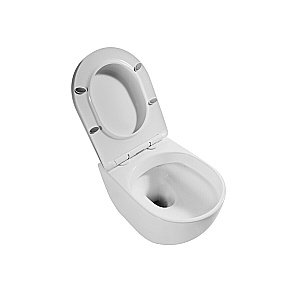 Унитаз подвесной Grossman Thin Rim GR-5601S белый, безободковый, с крышкой микролифт купить в интернет-магазине Sanbest