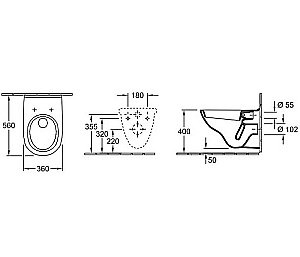 Унитаз подвесной Villeroy&Boch O.Novo 5660H101 с крышкой микролифт купить в интернет-магазине Sanbest
