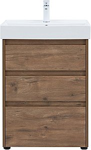 Тумба с раковиной Aquanet Nova Lite 302471 60 дуб рустикальный для ванной в интернет-магазине Sanbest