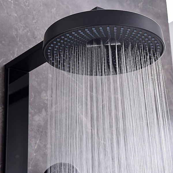 Душевая система Black&White Gravity 9005NMB черная матовая купить в интернет-магазине сантехники Sanbest