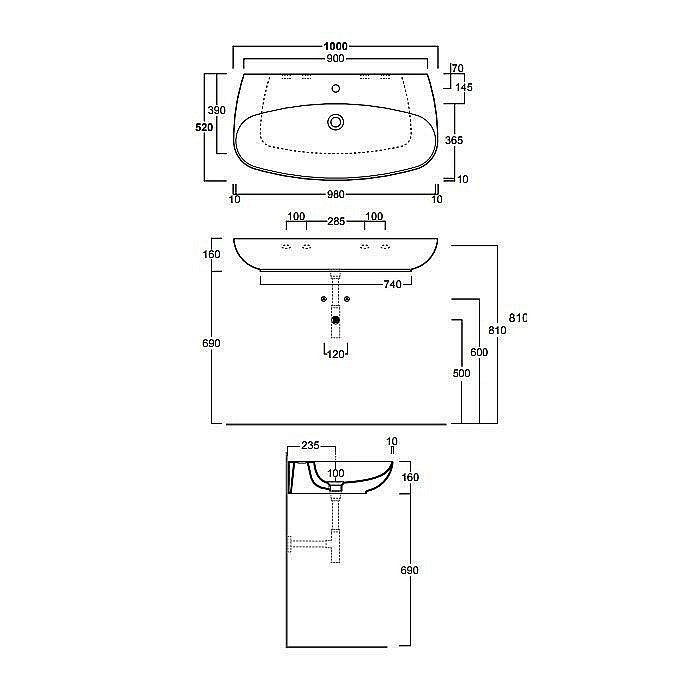 Раковина SIMAS Vignoni 100 купить в интернет-магазине Sanbest