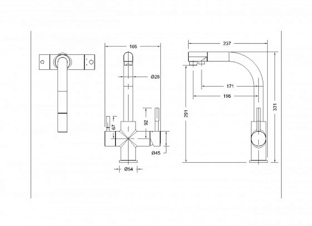 Смеситель для кухни Bravat ELER F729261BM-RUS черный купить в интернет-магазине сантехники Sanbest