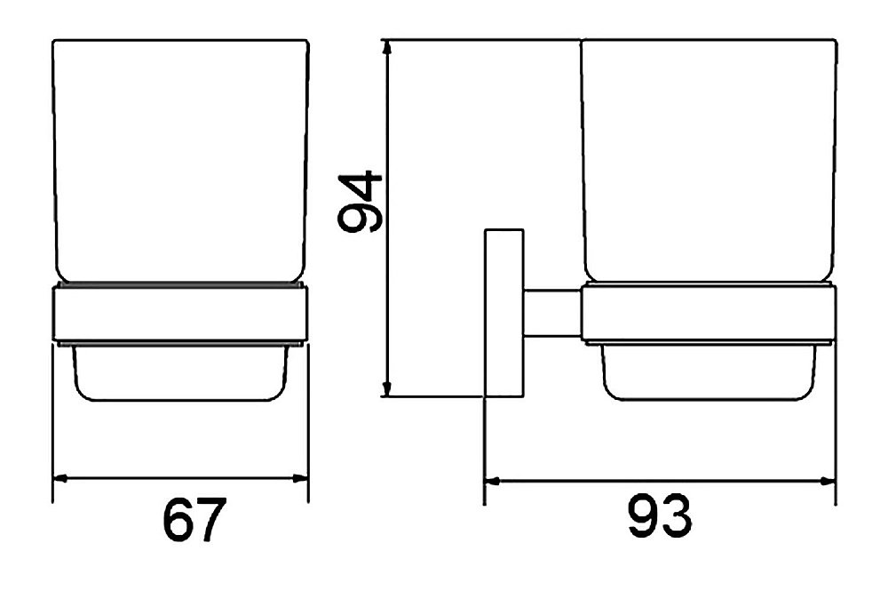 Стакан для зубных щеток Timo Selene 12033/03 купить в интернет-магазине сантехники Sanbest