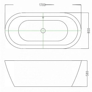 Ванна акриловая Esbano TOKYO 170x80 белая купить в интернет-магазине Sanbest