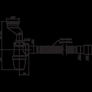 Сифон для писсуара Laguraty p-31009 купить в интернет-магазине сантехники Sanbest