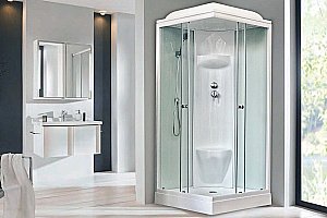 Душевая кабина Royal Bath RB90HP6-WT 90x90 профиль белый/стекло прозрачное купить в интернет-магазине Sanbest