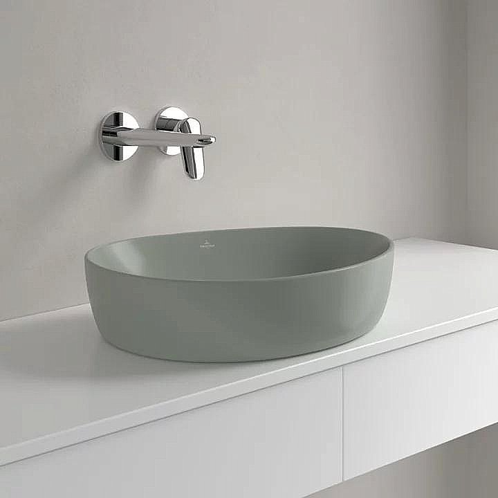 Раковина накладная Villeroy&Boch Antao 51 4A7351R8 утренняя зелень купить в интернет-магазине Sanbest