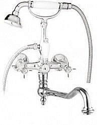 Смеситель для ванны Cezares Lord хром ручки белые купить в интернет-магазине сантехники Sanbest