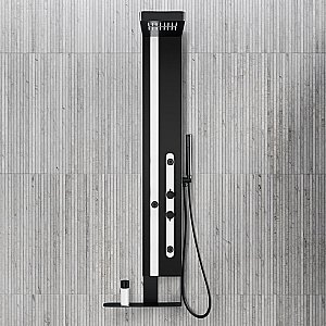 Душевая панель Black&White Gravity GR027 черная/белый купить в интернет-магазине сантехники Sanbest