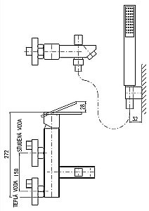 Смеситель для ванны с автоматическим переключением и душем RAV-Slezak LOIRA LR554.5/1 купить в интернет-магазине сантехники Sanbest