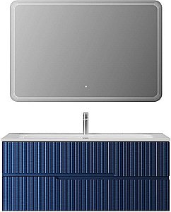 Тумба с раковиной Cezares DUET-N 120 DUET-N-1200-2C-SO-SPF-P сапфир для ванной в интернет-магазине Sanbest