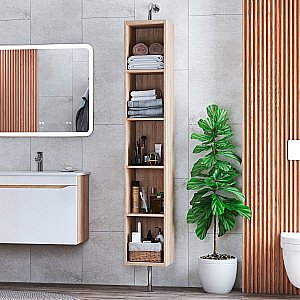 Пенал напольный поворотный VIGO Grani pnp.GRI.30 дуб сонома для ванной в интернет-магазине сантехники Sanbest