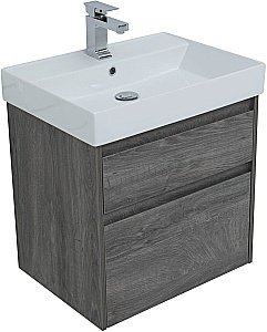 Тумба с раковиной Aquanet Nova Lite 242577 60 дуб рошелье для ванной в интернет-магазине Sanbest