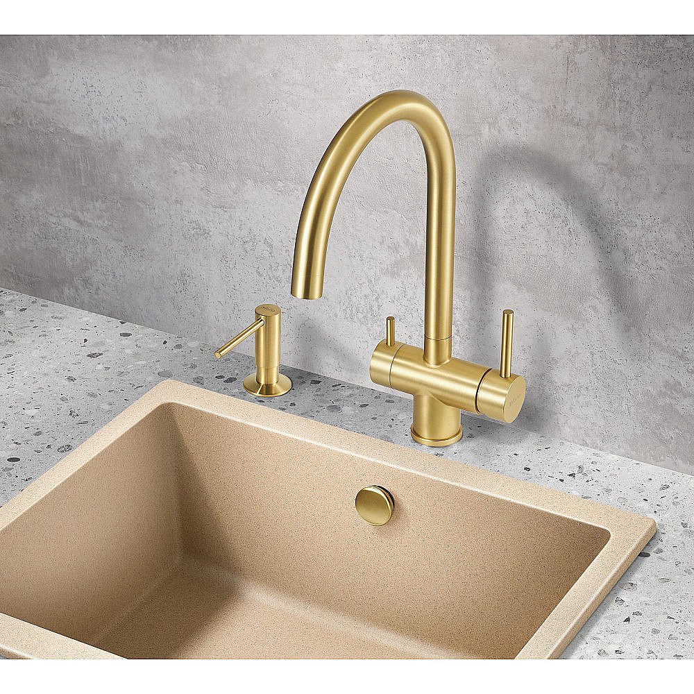 Смеситель для кухни Milacio Ultra MCU.554.GD золото купить в интернет-магазине сантехники Sanbest