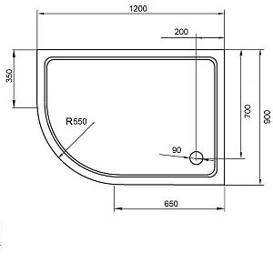 Душевой поддон Cezares TRAY-M-RH 120х90 купить в интернет-магазине Sanbest