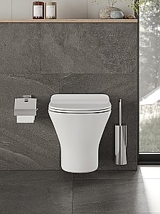 Унитаз подвесной Orange CI01-100W+APB144 безободковый, с крышкой микролифт, с инсталляцией, белый/кнопка черная купить в интернет-магазине Sanbest