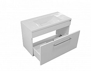 Тумба с раковиной Эстет Elin 80 любой цвет тумбы и раковины с блестками под заказ для ванной в интернет-магазине Sanbest