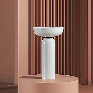 Раковина с пьедесталом Artceram Jolie 50 JOC001 01 00-JOL001 01 00 белая купить в интернет-магазине Sanbest