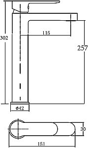 Смеситель для раковины Aquanet Passion AF300-11B купить в интернет-магазине сантехники Sanbest
