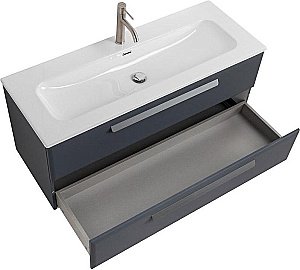 Тумба с раковиной Cezares ECO-CER-N 120 ECO-CER-N-1200-2C-SO-GR-P графит для ванной в интернет-магазине Sanbest