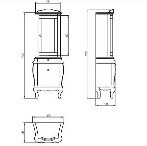 Витрина Migliore Valensa ML.VLN-VT071DX.BO.DO белая матовая для ванной в интернет-магазине сантехники Sanbest
