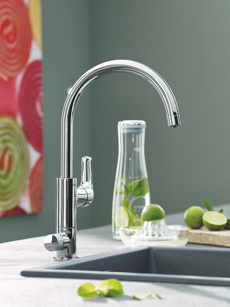 Смеситель для кухни Grohe Blue Pure Eurosmart 31722000 хром купить в интернет-магазине сантехники Sanbest