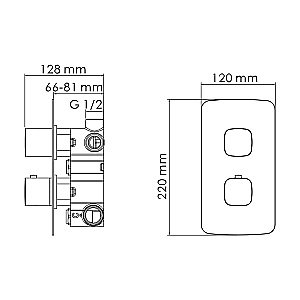 Смеситель для душа WasserKRAFT Naab 8644 Thermo купить в интернет-магазине сантехники Sanbest