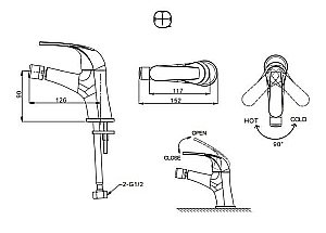 Смеситель для биде BRAVAT Fit F3135188CP-RUS купить в интернет-магазине сантехники Sanbest