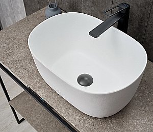 Раковина накладная Gid Creativo 45 N9302wg 51220 белая матовая, белый графит купить в интернет-магазине Sanbest