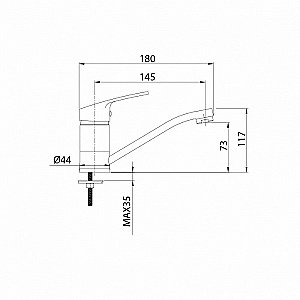 Смеситель для раковины Milardo Simp SIMSBR0M01 хром купить в интернет-магазине сантехники Sanbest