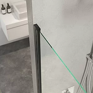 Шторка для ванны Berges RIVER S Black 800 065011 стекло прозрачное купить в интернет-магазине Sanbest