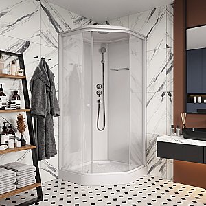 Душевая кабина Parly Penta P91, раздвижные двери, ABS-поддон, прозрачная купить в интернет-магазине Sanbest