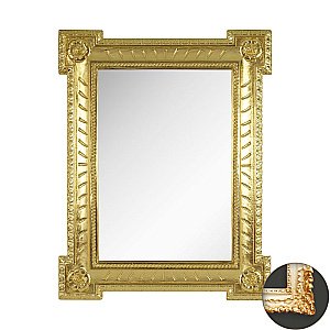 Зеркало Migliore Complementi 71 слоновая кость/декор золото в ванную от интернет-магазине сантехники Sanbest