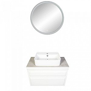 Тумба с раковиной Orange Modi 75 Modi-75TU+RA белая для ванной в интернет-магазине Sanbest