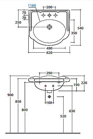 Раковина на пьедестале Globo Paestum 62 белая купить в интернет-магазине Sanbest