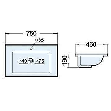 Тумба с раковиной Comforty Женева 75 для ванной в интернет-магазине Sanbest