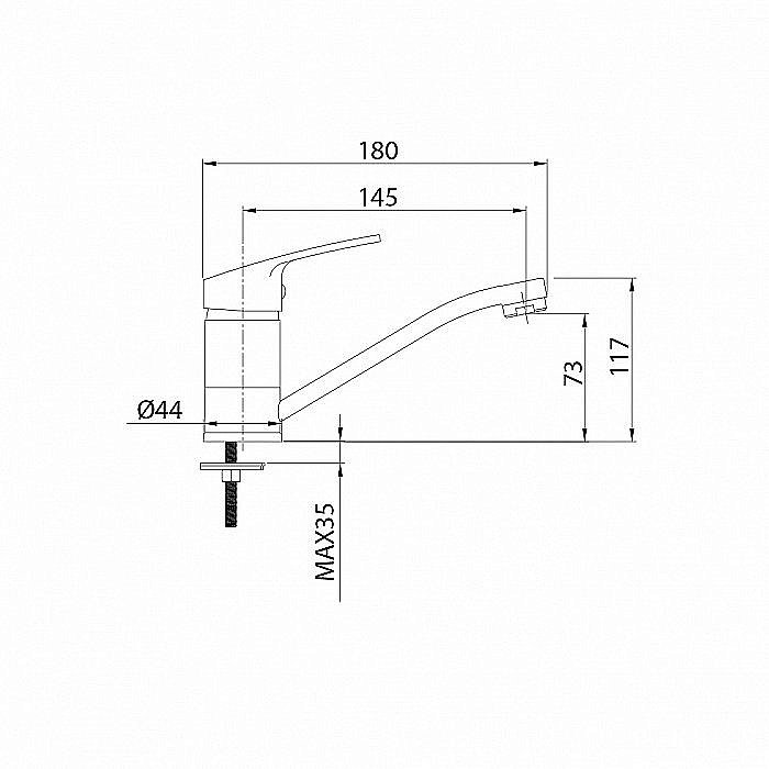 Смеситель для раковины Milardo Simp SIMSBR0M01 хром купить в интернет-магазине сантехники Sanbest