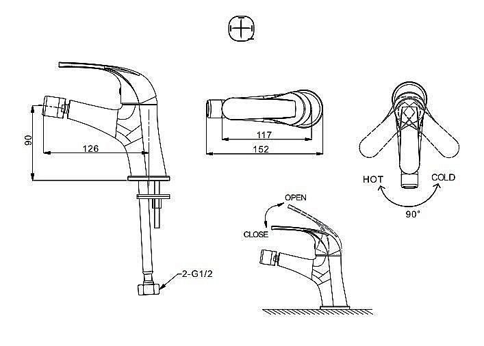 Смеситель для биде BRAVAT Fit F3135188CP-RUS купить в интернет-магазине сантехники Sanbest