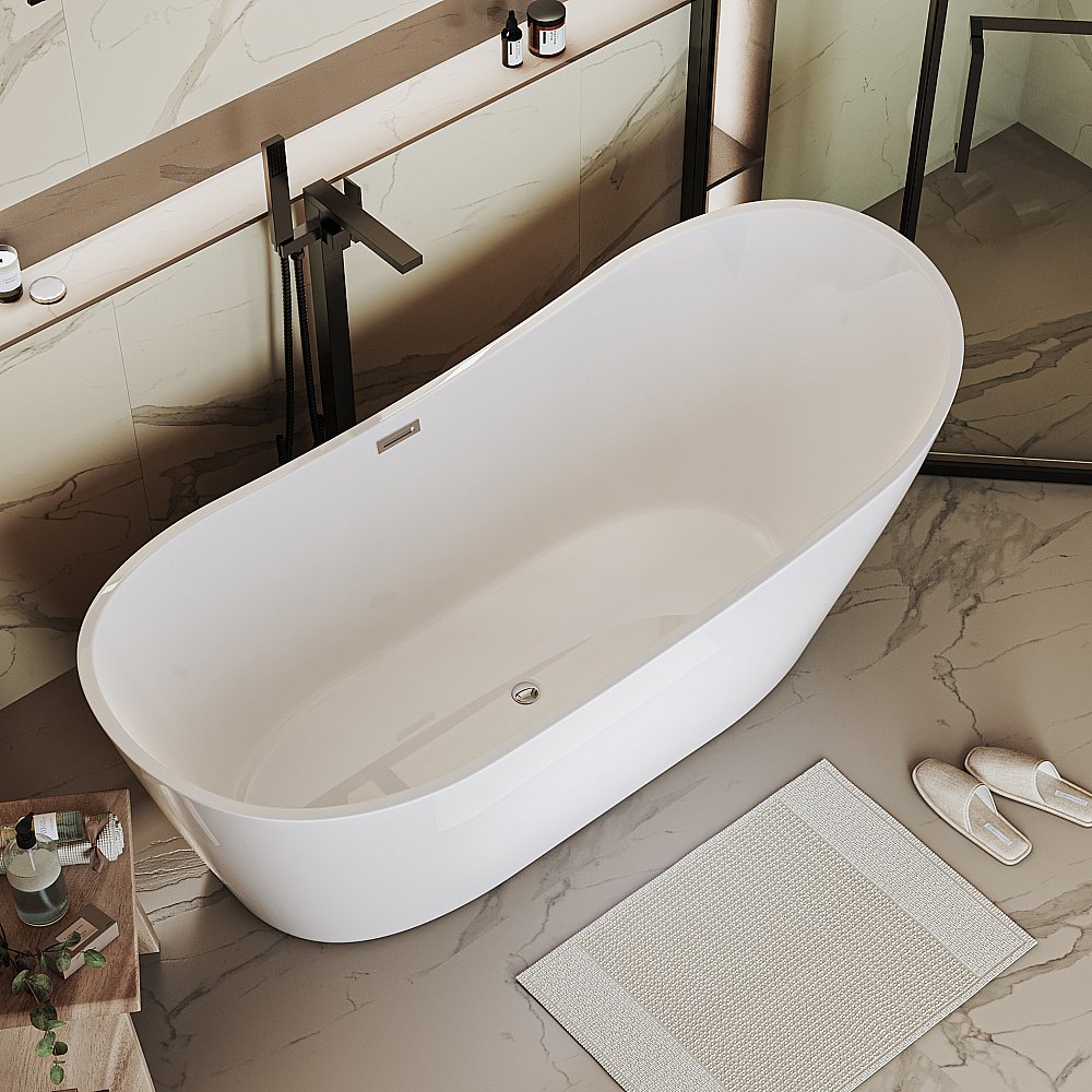 Ванна акриловая Grossman Galaxy GR-2102 170x75 белая купить в интернет-магазине Sanbest