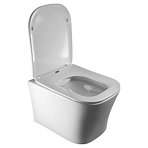 Унитаз подвесной Elghansa Monterno RM-4836 белый, безободковый, с крышкой микролифт купить в интернет-магазине Sanbest