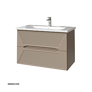 Тумба с раковиной Caprigo Modo-Terza 80 с интегрированной ручкой, цвет на выбор для ванной в интернет-магазине Sanbest